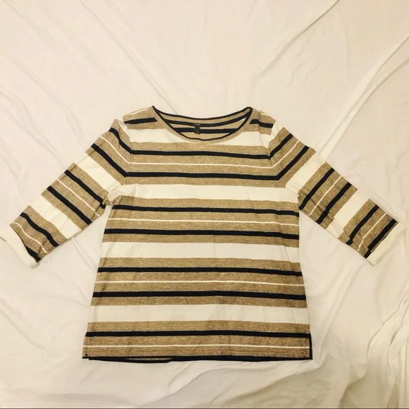 J crew quarter sleeve stripe shirt - Picture 4 of 4